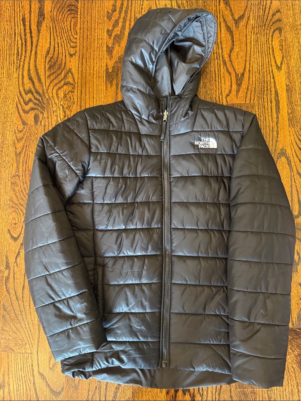 The North Face Men’s Black Quilted Hooded Puffer Jacket - Size Small